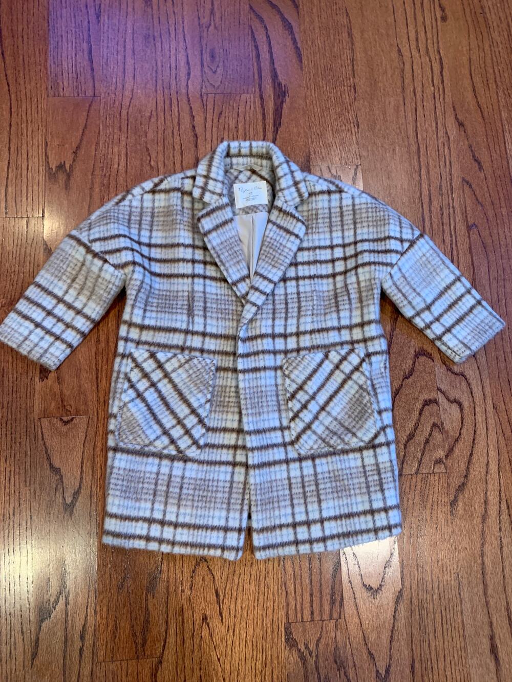 Rylee and Cru Rustic Plaid Longline Coat MSRP $115 | Multi | 2-3 years